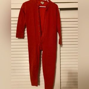 LL Bean kids unisex union suit size small 8.